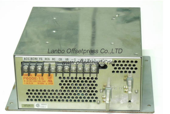 power supply P600E-15,Input AC 100-120 / 200-240 Output DC 15V 43A  ,komori original spare part